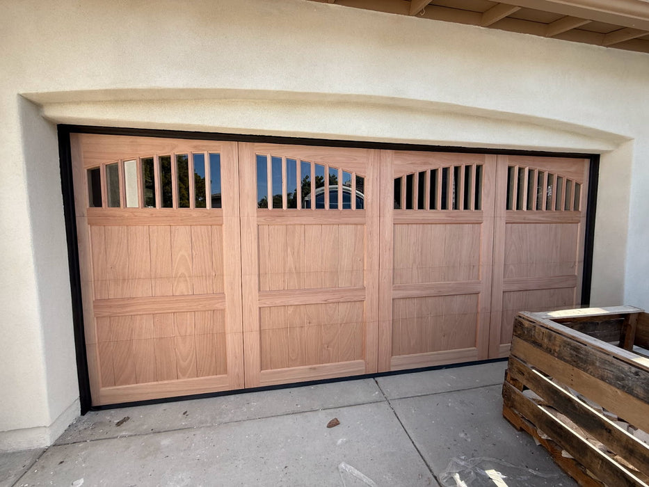 American - Spanish Style Custom Wood Garage Door