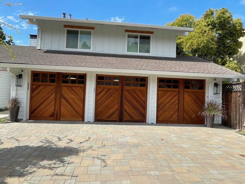 Cielo - Modern Transitional Style Custom Wood Garage Door