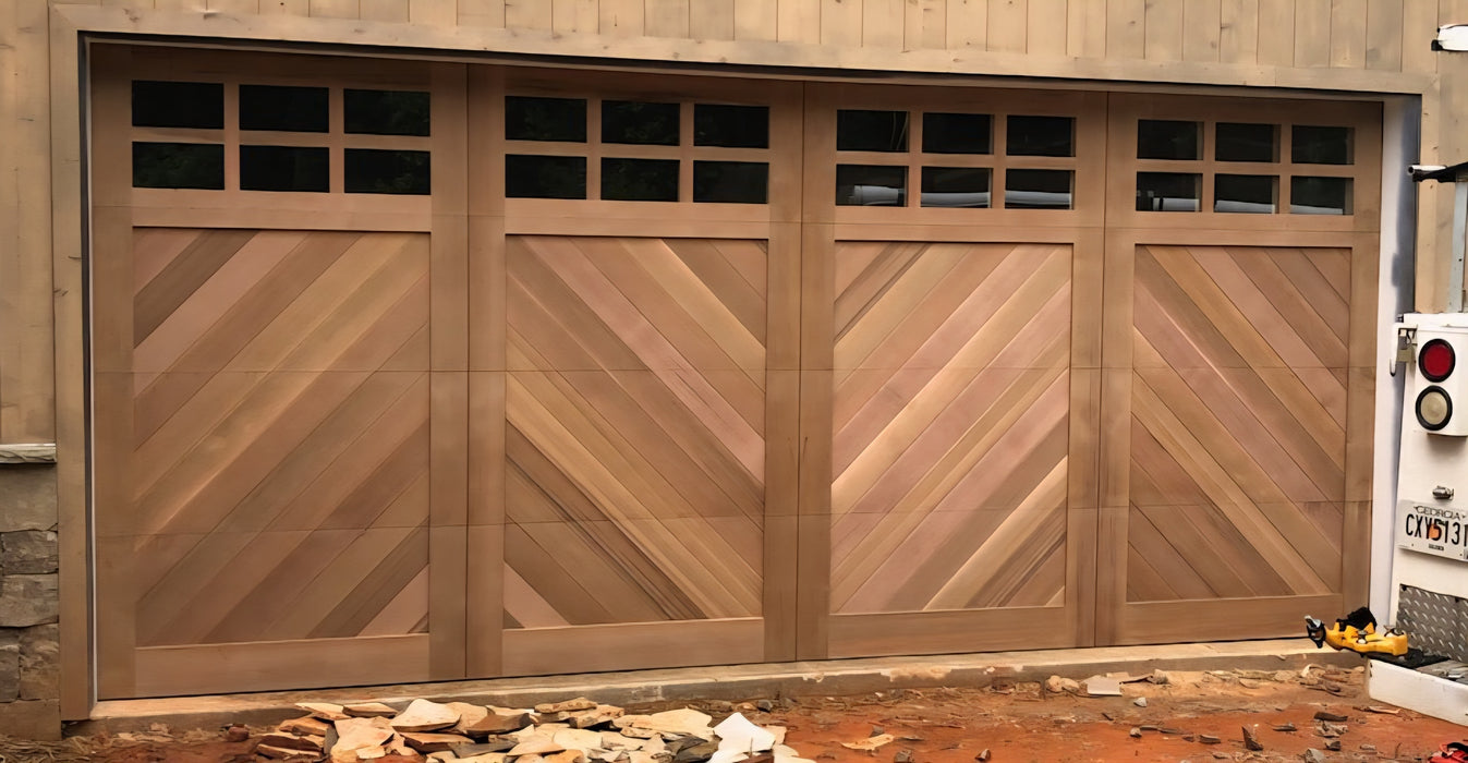 Cielo - Modern Transitional Style Custom Wood Garage Door