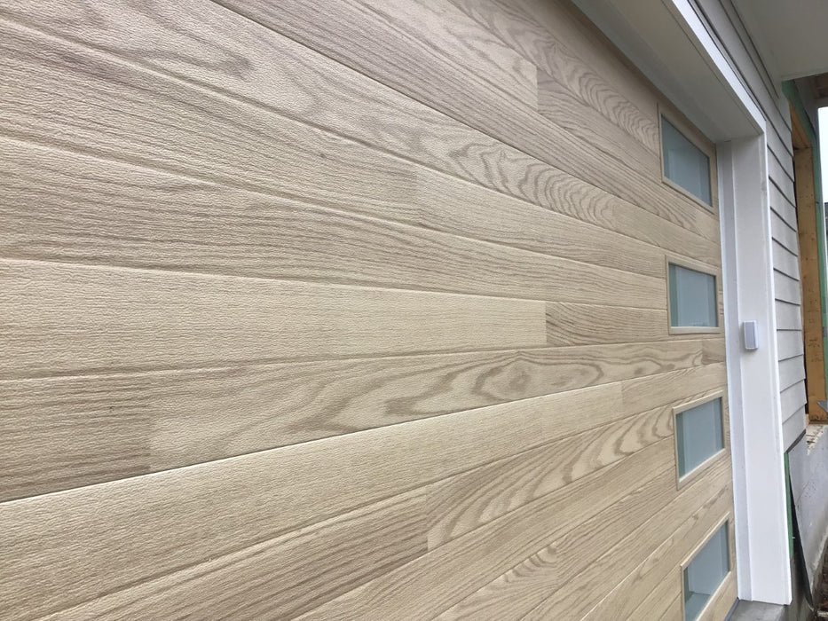 Cleo - Horizontal Grooves and Texture Steel Garage Door Modern Design