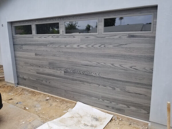Cleo - Horizontal Grooves and Texture Steel Garage Door Modern Design
