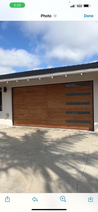 Emilio - Modern Style Custom Wood Garage Door
