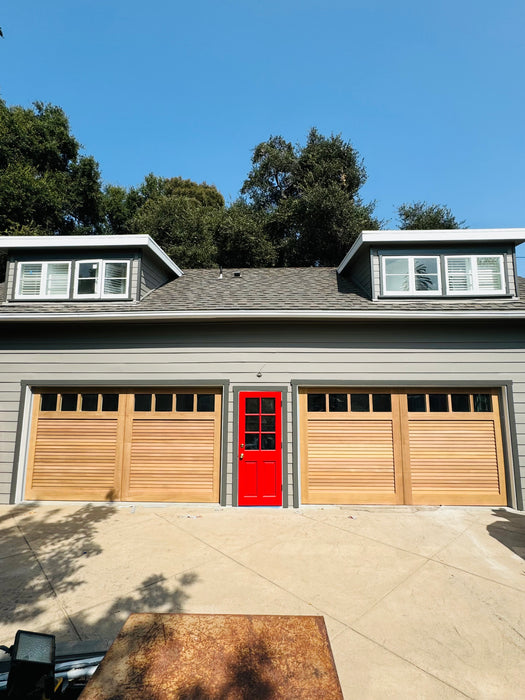 Louver - Modern Style Louver Design Custom Wood Garage Door