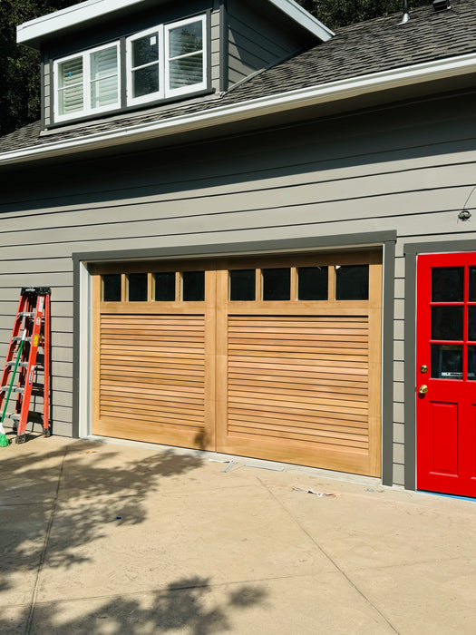 Louver - Modern Style Louver Design Custom Wood Garage Door