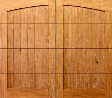 Arielle - Spanish Style Custom Wood Garage Door