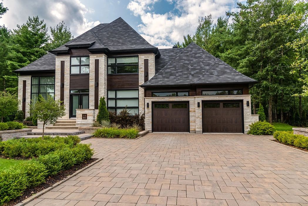 CHI Stamped Shaker Steel Garage Door Modern Design