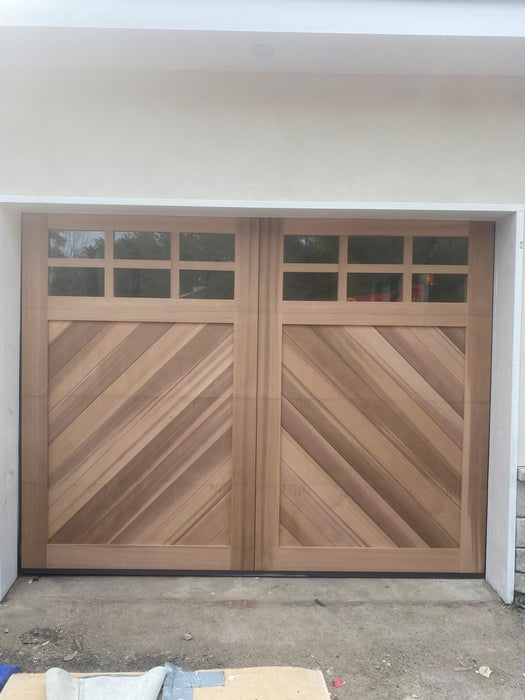 Cielo - Modern Transitional Style Custom Wood Garage Door