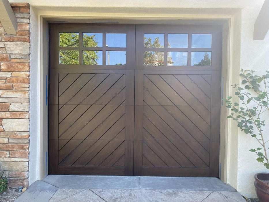 Cielo - Modern Transitional Style Custom Wood Garage Door