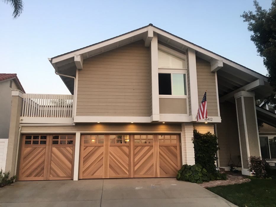 Cielo - Modern Transitional Style Custom Wood Garage Door