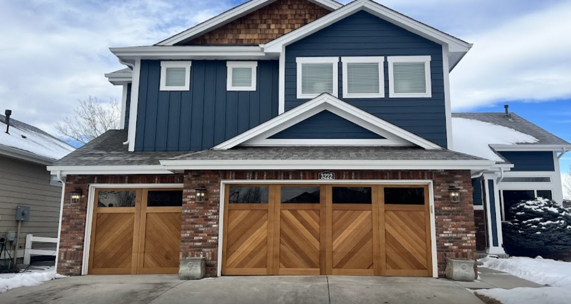 Cielo - Modern Transitional Style Custom Wood Garage Door