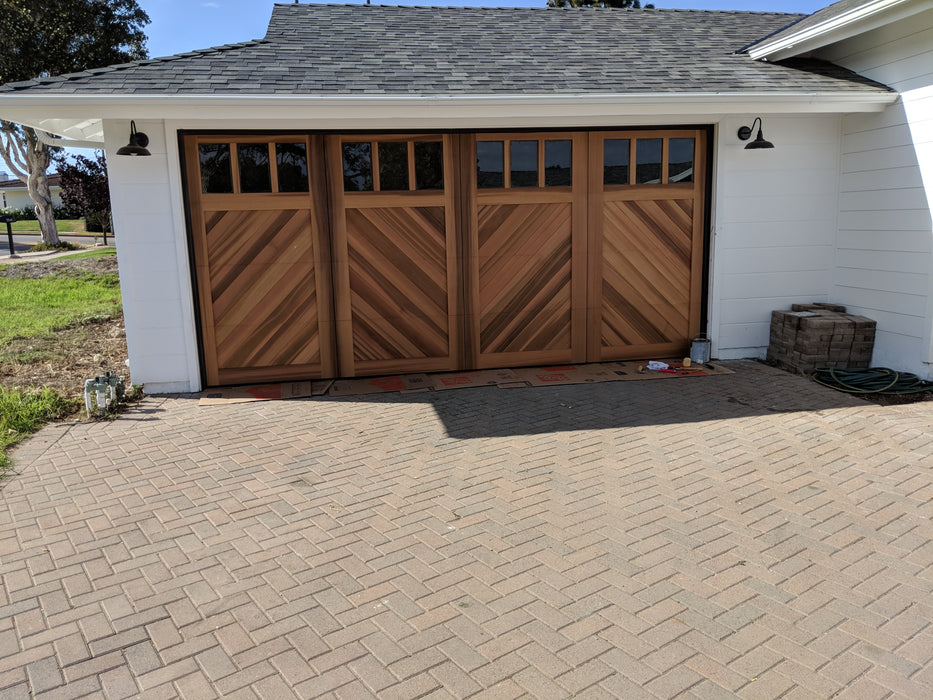 Cielo - Modern Transitional Style Custom Wood Garage Door