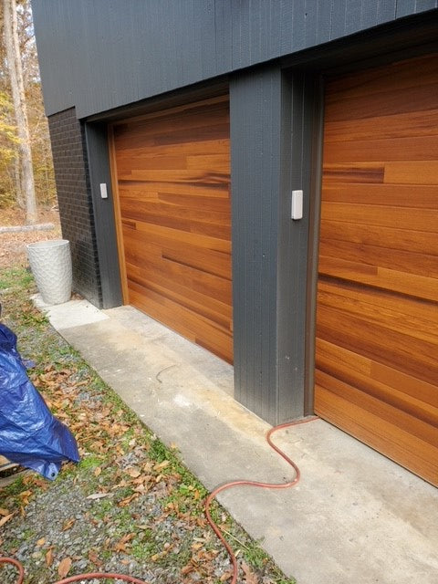 Cleo - Horizontal Grooves and Texture Steel Garage Door Modern Design