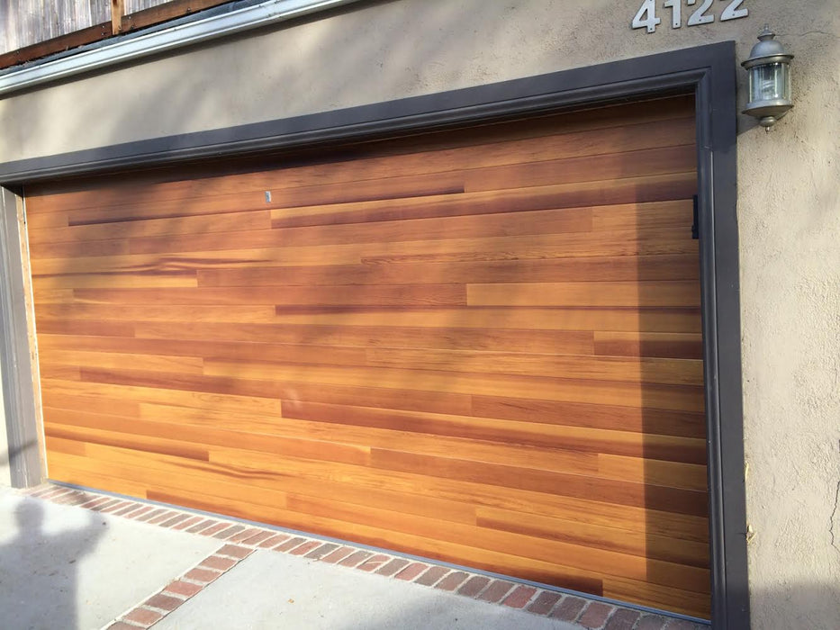 Cleo - Horizontal Grooves and Texture Steel Garage Door Modern Design