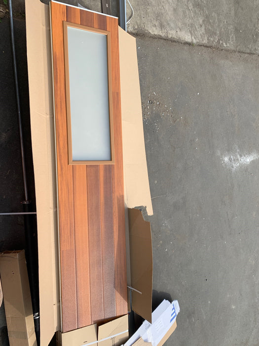 Cleo - Horizontal Grooves and Texture Steel Garage Door Modern Design