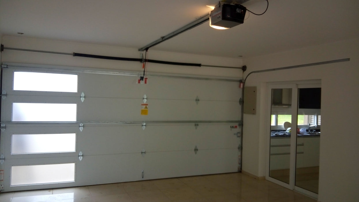 Cleo - Horizontal Grooves and Texture Steel Garage Door Modern Design