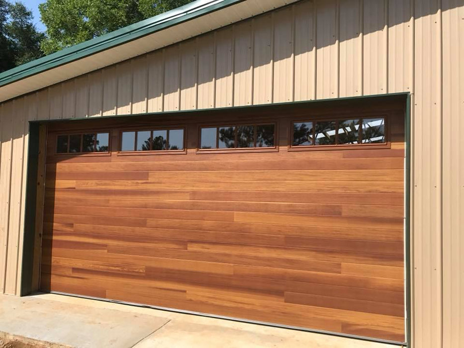 Cleo - Horizontal Grooves and Texture Steel Garage Door Modern Design