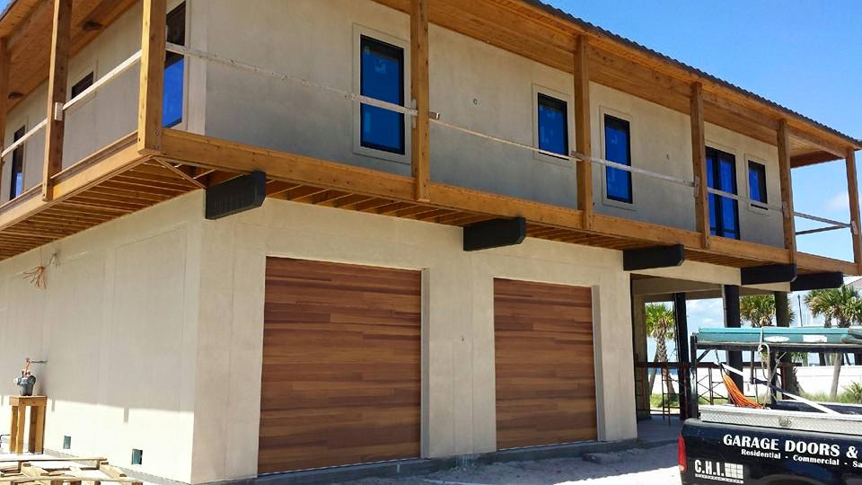 Cleo - Horizontal Grooves and Texture Steel Garage Door Modern Design
