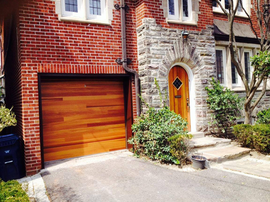 Cleo - Horizontal Grooves and Texture Steel Garage Door Modern Design