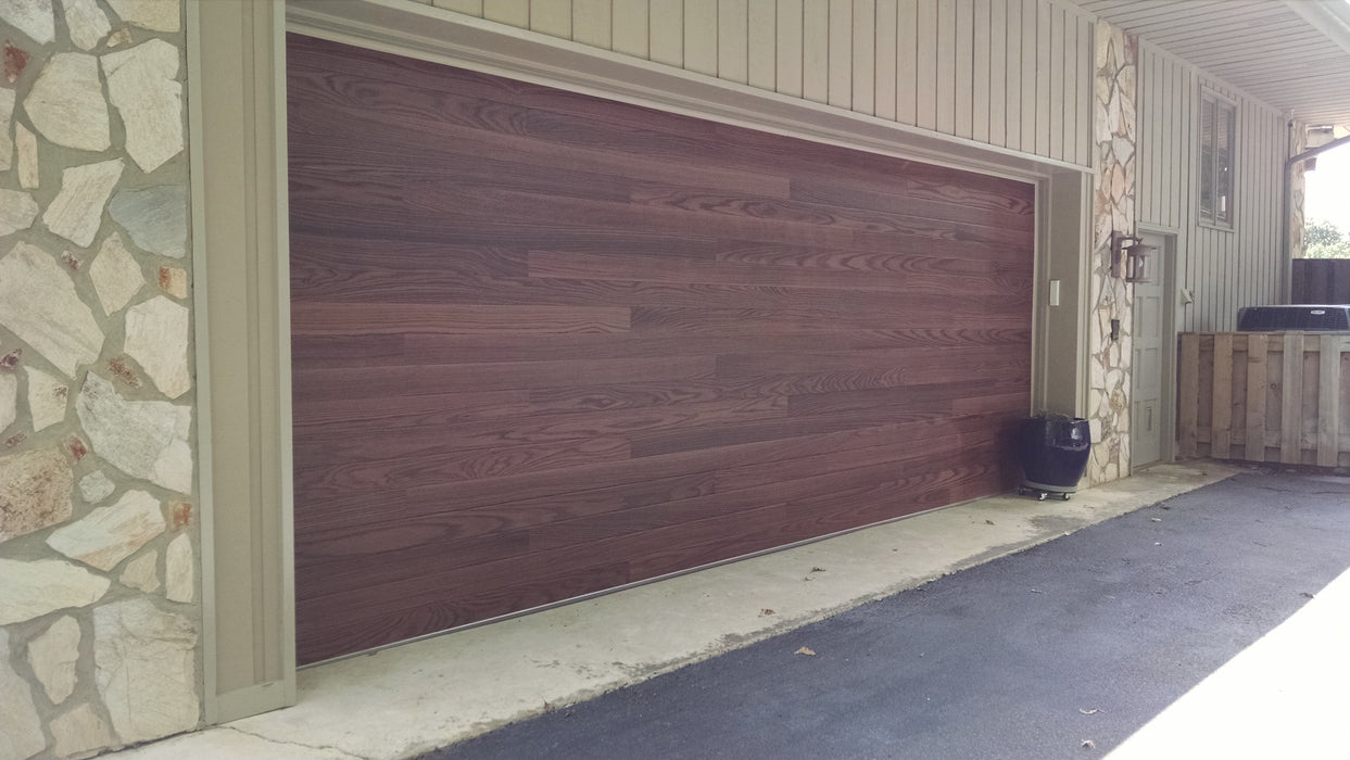 Cleo - Horizontal Grooves and Texture Steel Garage Door Modern Design