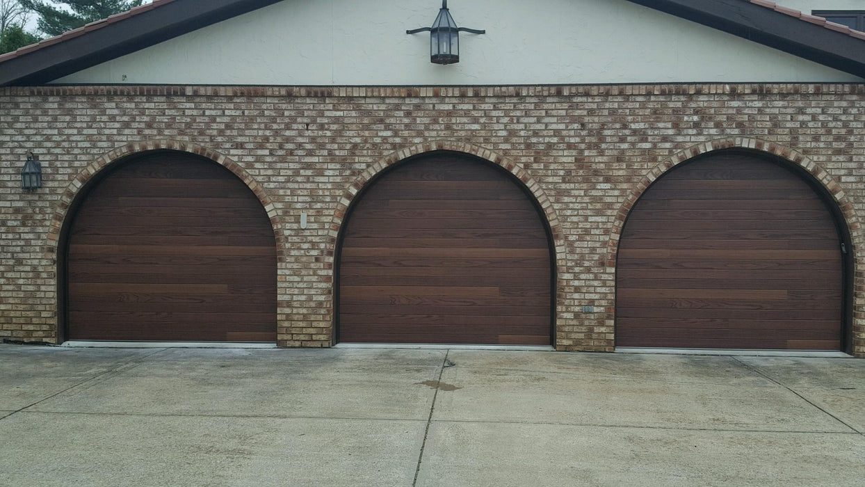 Cleo - Horizontal Grooves and Texture Steel Garage Door Modern Design
