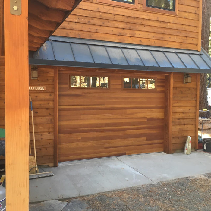 Cleo - Horizontal Grooves and Texture Steel Garage Door Modern Design