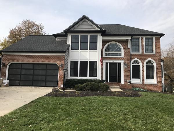 Contemporary Aluminum & Frosted Tempered (Privacy) Glass Garage Door