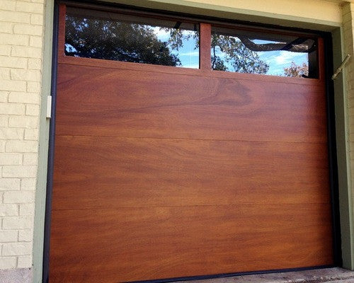 Lucas - Modern Flush Style Custom Wood Garage Door