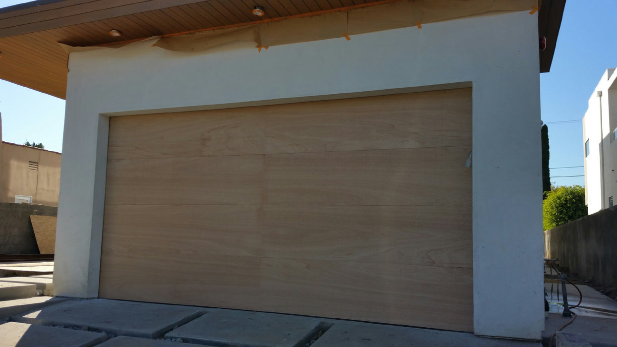 Lucas - Modern Flush Style Custom Wood Garage Door