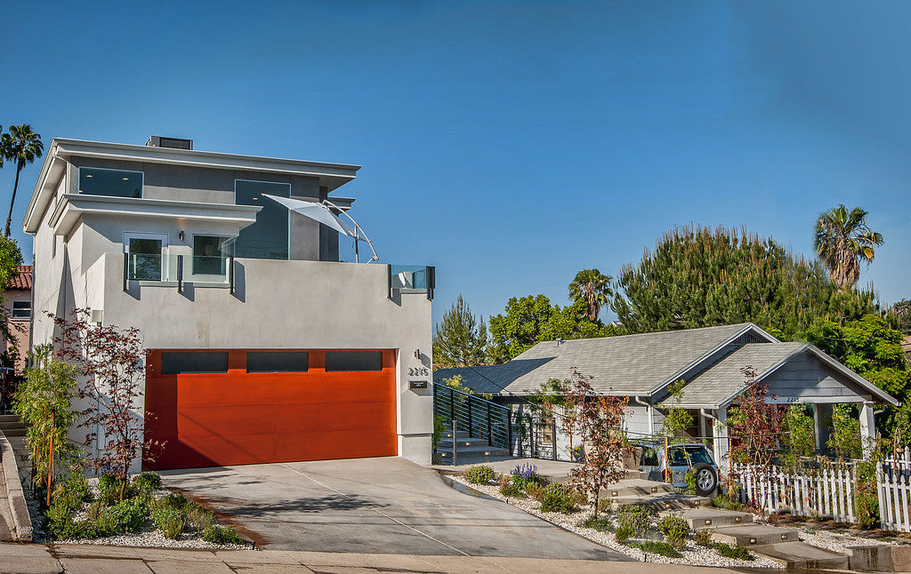 Lucas - Modern Flush Style Custom Wood Garage Door