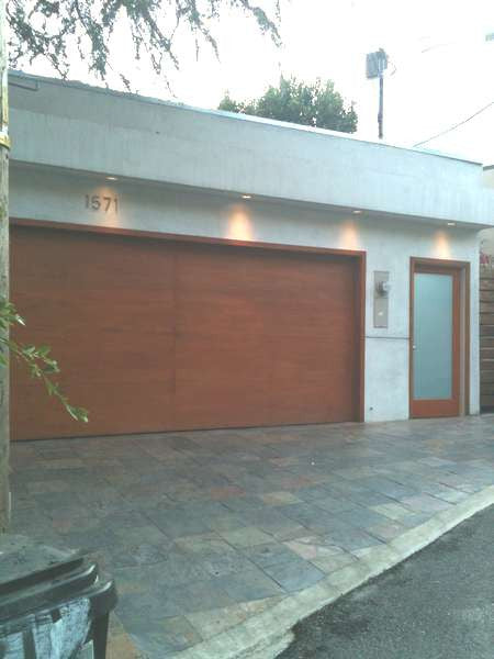 Lucas - Modern Flush Style Custom Wood Garage Door