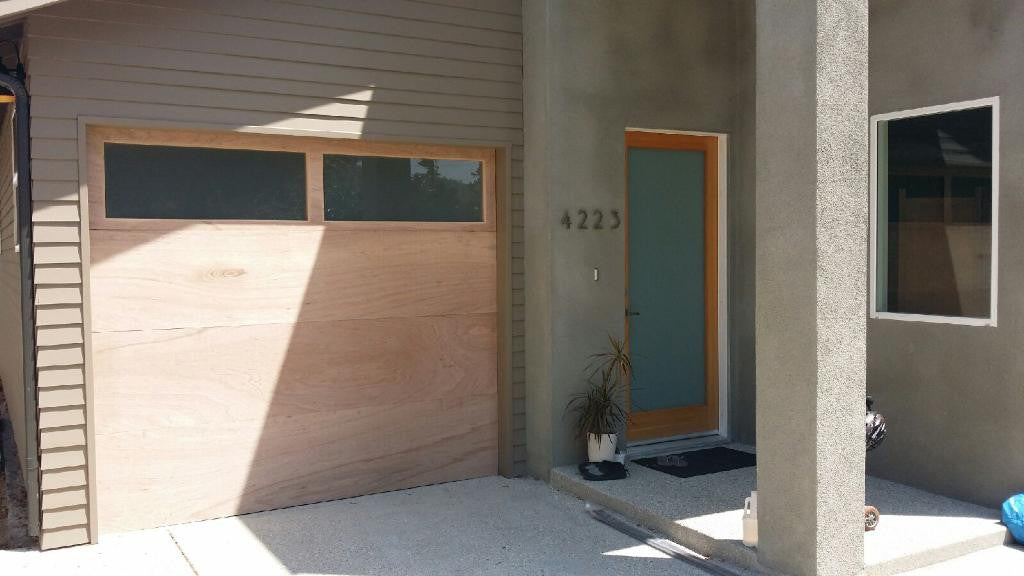 Lucas - Modern Flush Style Custom Wood Garage Door