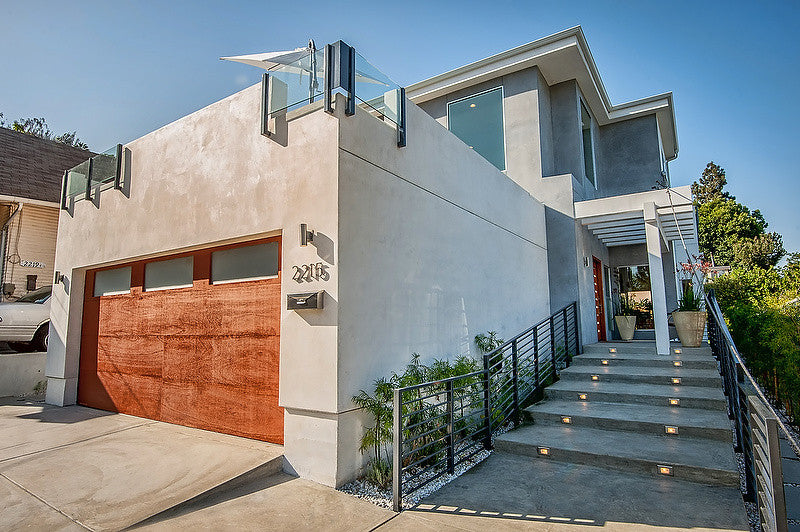 Lucas - Modern Flush Style Custom Wood Garage Door