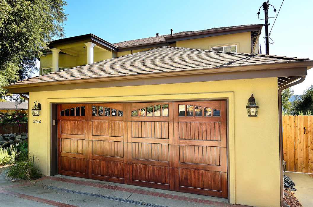 American - Spanish Style Custom Wood Garage Door