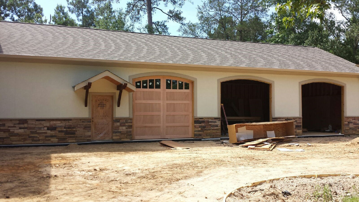 American - Spanish Style Custom Wood Garage Door