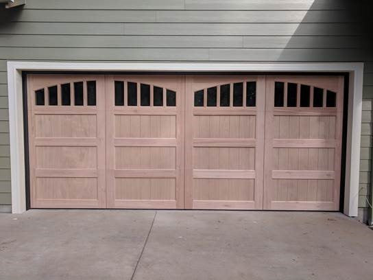 American - Spanish Style Custom Wood Garage Door