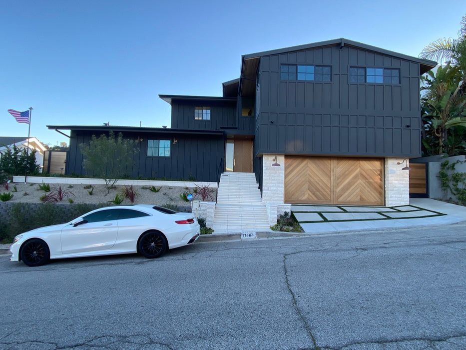 Riviera - Modern Transitional Style Custom Wood Garage Door