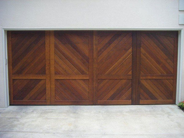 Riviera - Modern Transitional Style Custom Wood Garage Door