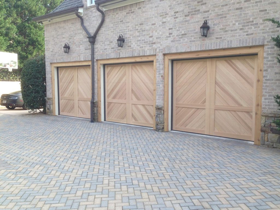 Riviera - Modern Transitional Style Custom Wood Garage Door