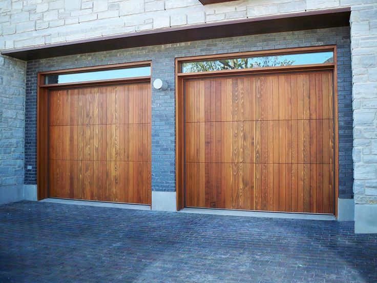 Santiago - Modern Style Custom Wood Garage Door