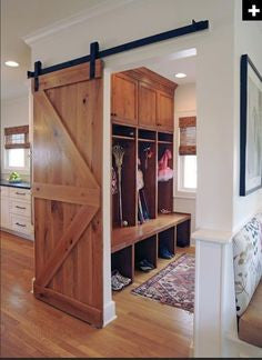 Marco - Rustic Unfinished 1-Panel V-Groove Knotty Alder Barn Door
