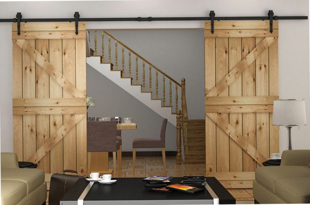 Alessandro - Rustic Unfinished 1-Panel V-Groove Knotty Alder Barn Door