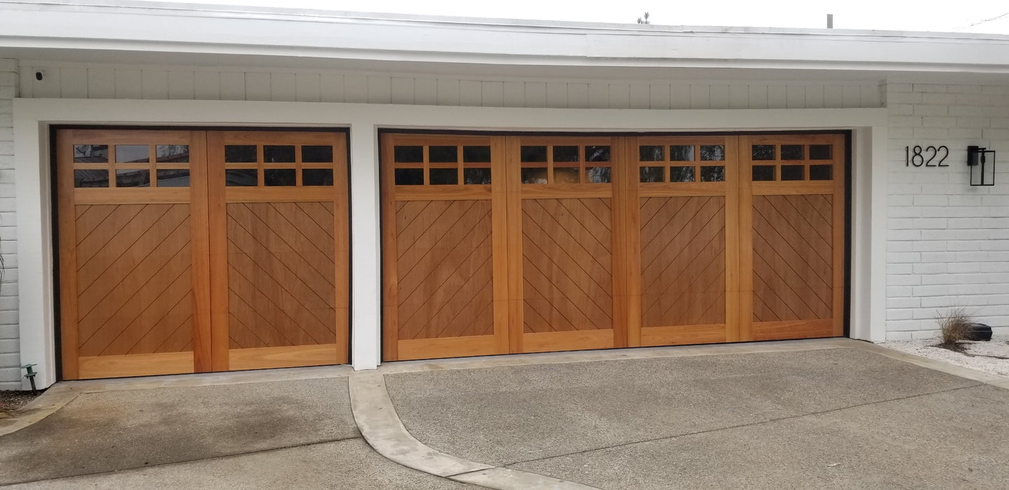 Cielo - Modern Transitional Style Custom Wood Garage Door
