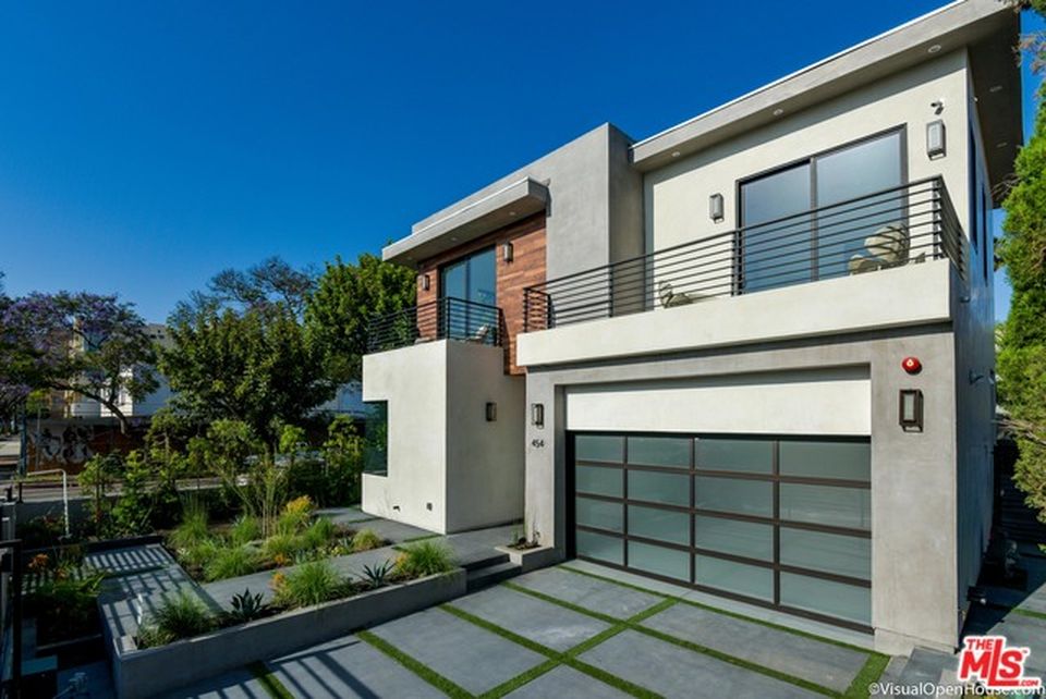 Contemporary Aluminum & Frosted Tempered (Privacy) Glass Garage Door