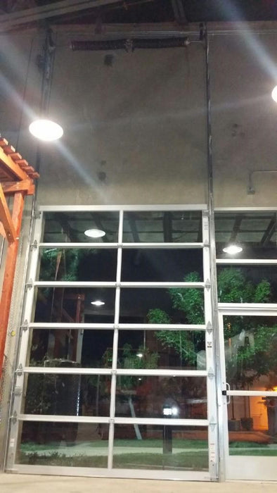 Commercial Modern Anodized Aluminum & Clear Glass Garage Doors
