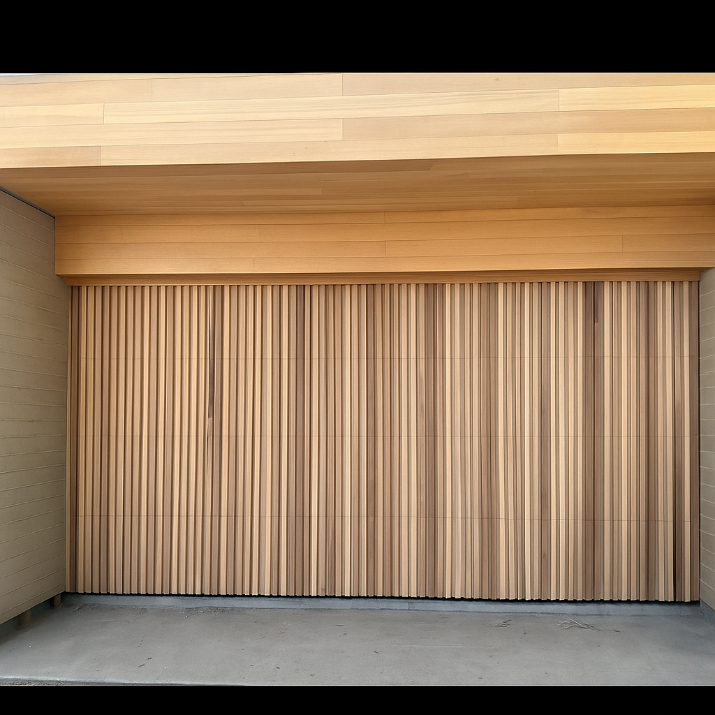 Adelago - Modern Style Custom Wood Garage Door — Lux Garage Doors