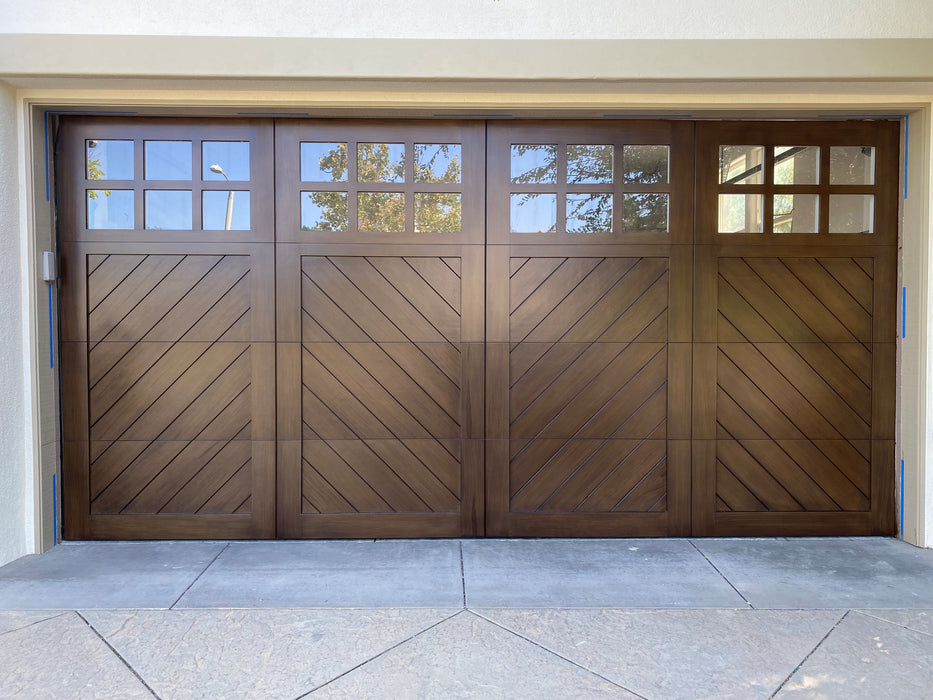 Nadine - Craftsman Style Custom Wood Garage Door — Lux Garage Doors