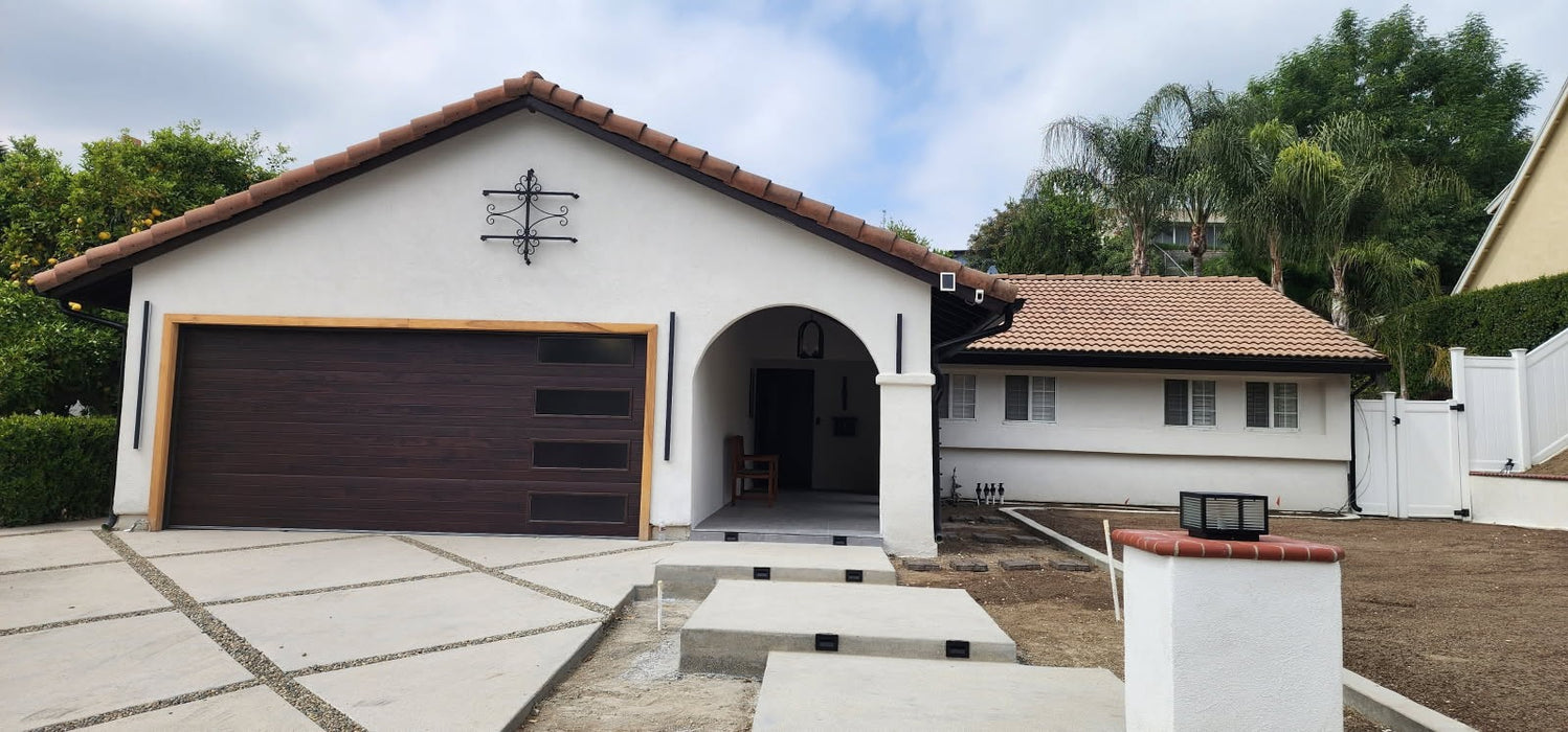 Cleo - Horizontal Grooves and Texture Steel Garage Door Modern Design