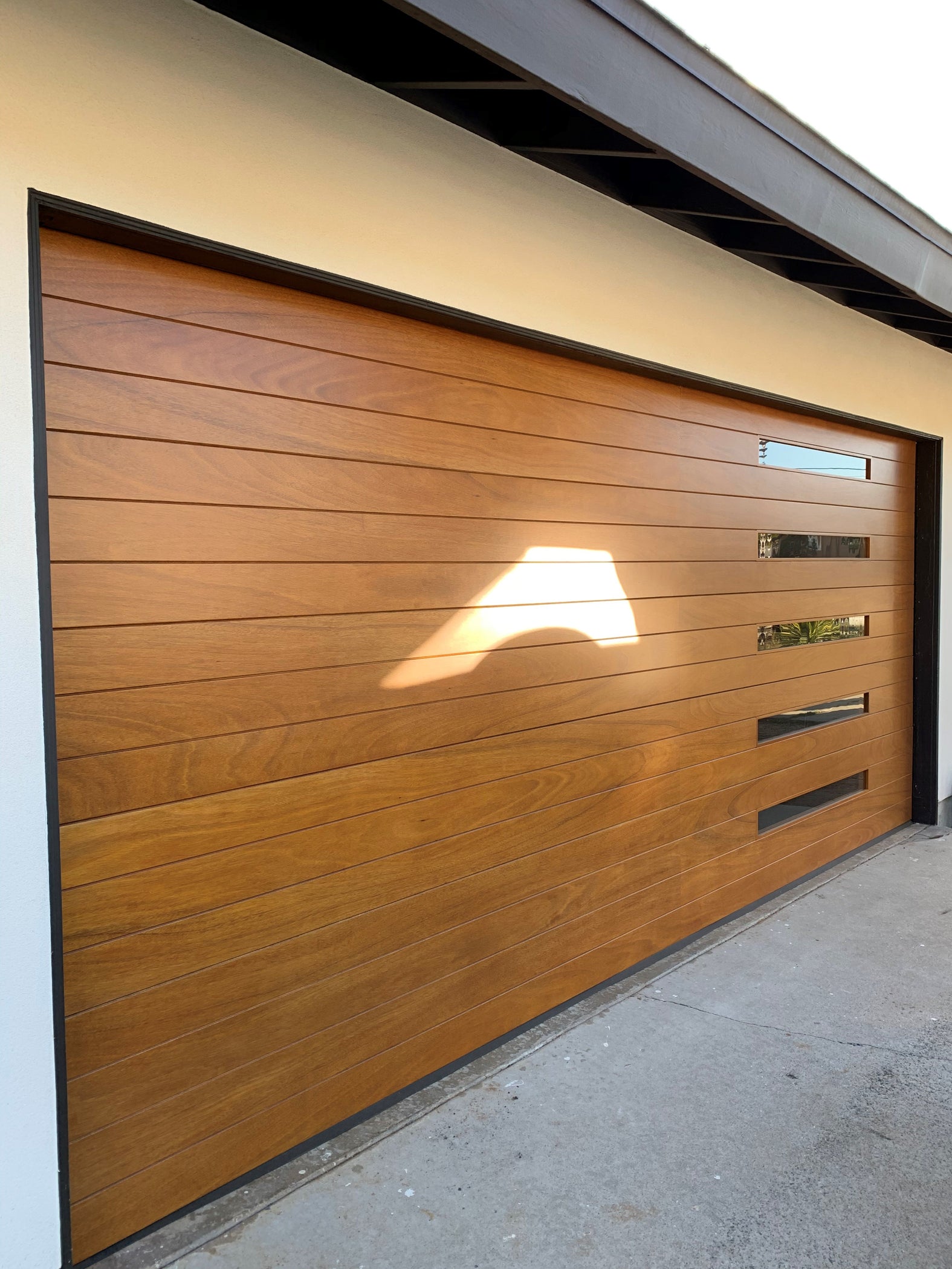 Emilio - Modern Style Custom Wood Garage Door — Lux Garage Doors