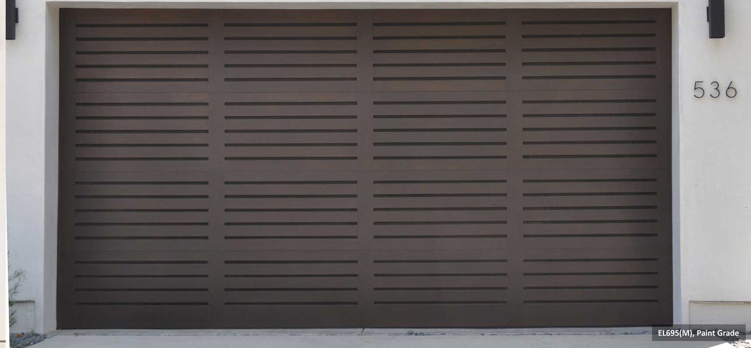Ora - Modern Style Custom Contemporary Wood Garage Door