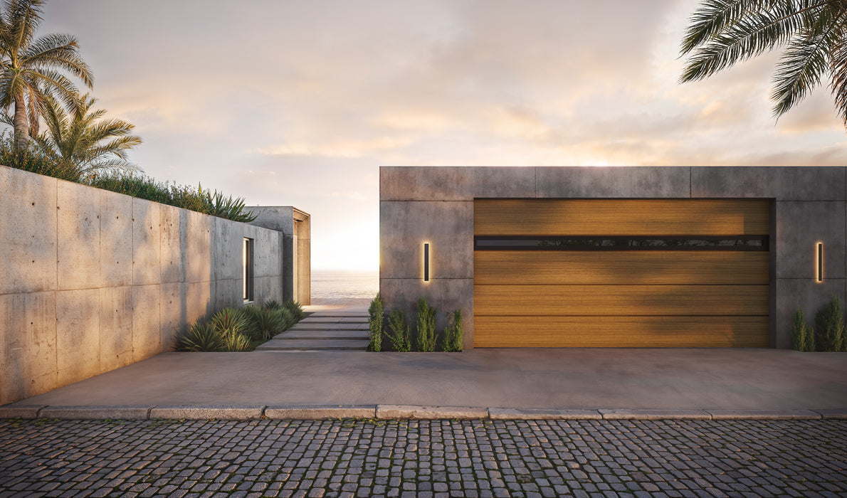 UniTherm - Premium Insulated Flush Panel Smooth Modern Design Steel Garage Door